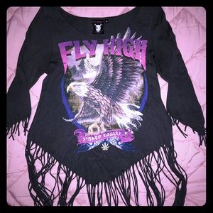 Rat baby fringed top